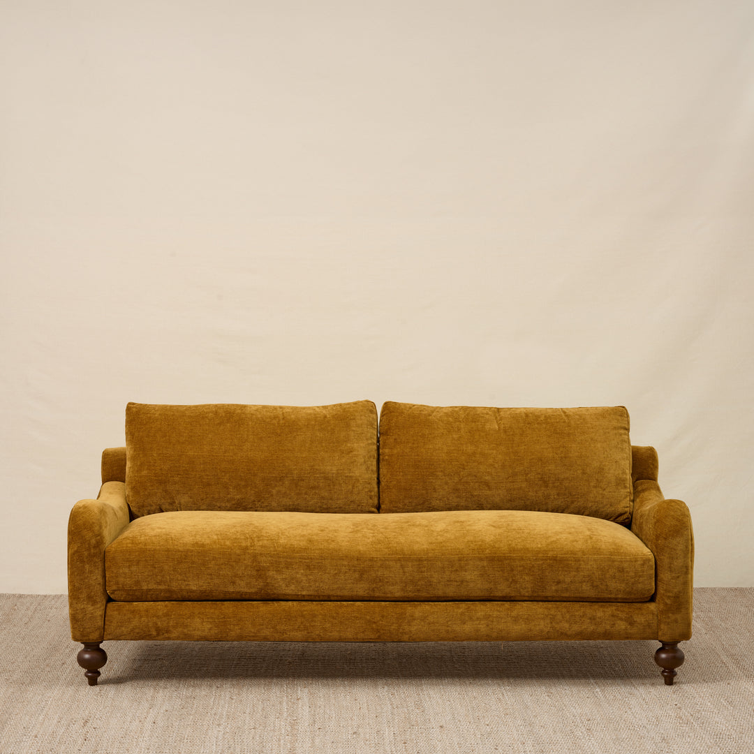 Aspen Apartment Sofa in Kravet Fabric Chenille Honey by Younger & Co (78")