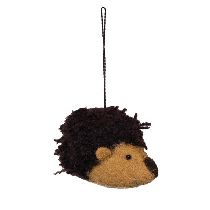 Handmade Wool Felt Hedgehog Ornament