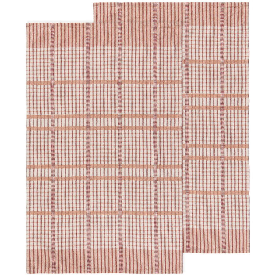 Bisque Finley Check Dishtowels Set of 2