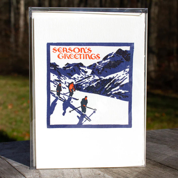 Morning Ski Greeting Cards