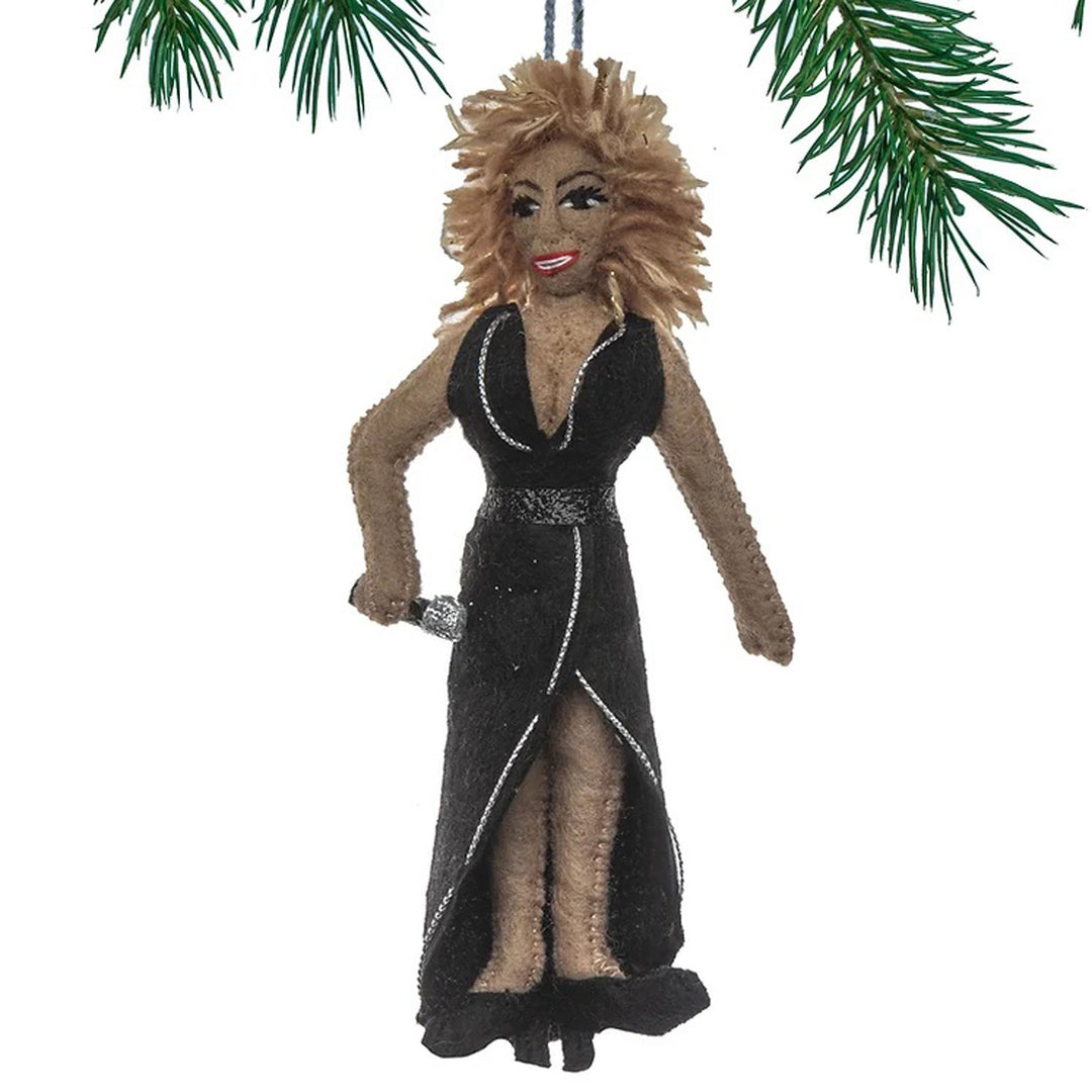 Tina Turner Felt Ornament Handmade