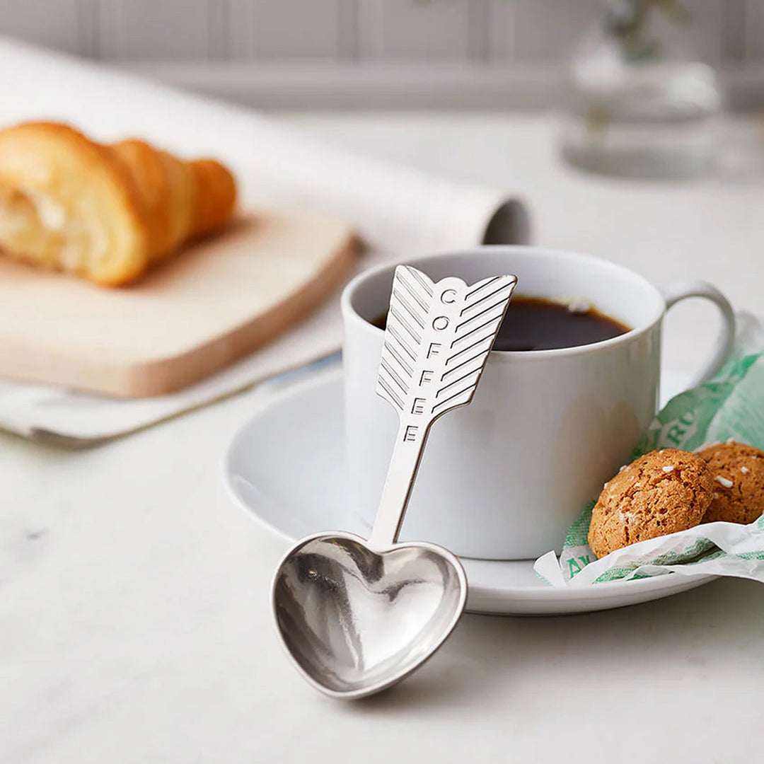 Pewter Heart Coffee Scoop