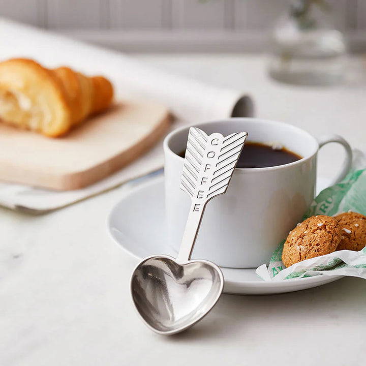 Pewter Heart Coffee Scoop