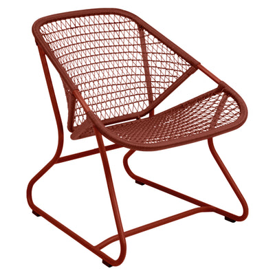 Sixties Outdoor Low Armchair in Red Ochre by Fermob 