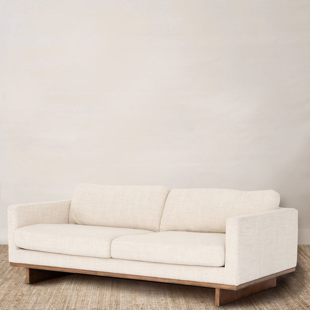 Edith Sofa Upholstered in Performance Fabric Irving Taupe (84")