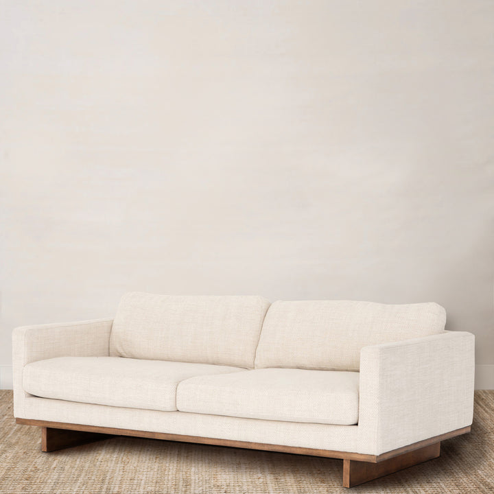 Edith Sofa Upholstered in Performance Fabric Irving Taupe (84")