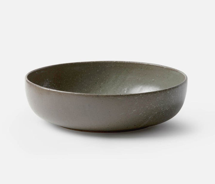 Marcus Round Serving Bowl Large Gray Salt Glaze Stoneware