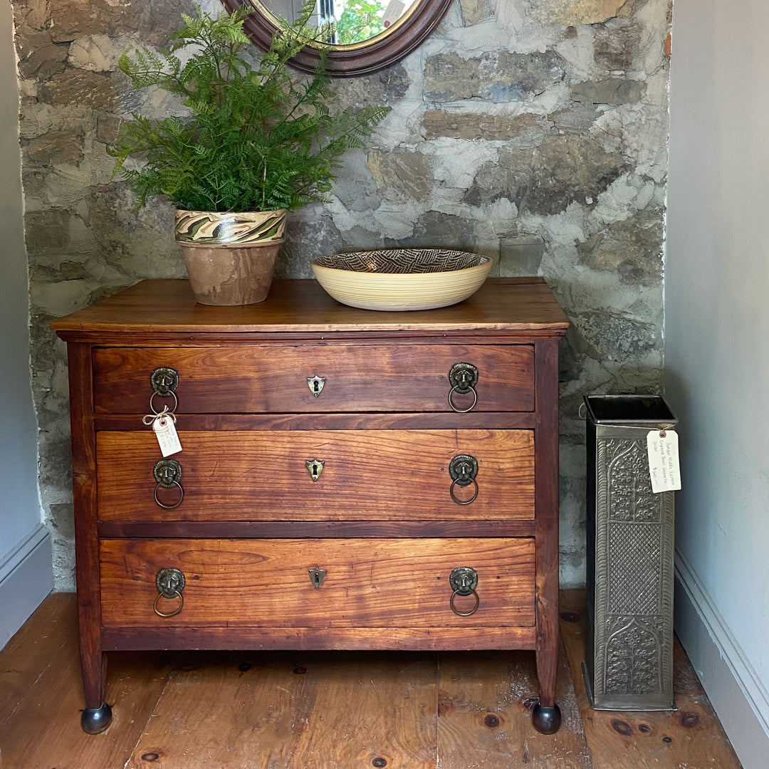 Vintage Cherry Chest with Lion Pulls