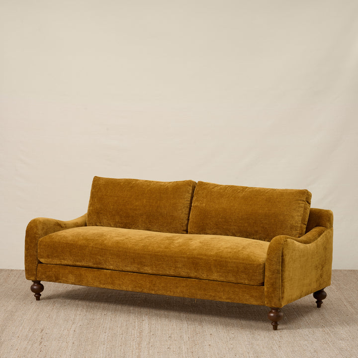 Aspen Apartment Sofa in Kravet Fabric Chenille Honey by Younger & Co (78")