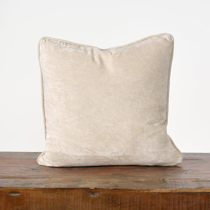 Heirloom Velvet Pillow in Silver (18x18)