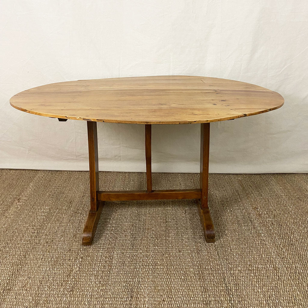 Antique French Cherry 19th Century Wine Tasting Table