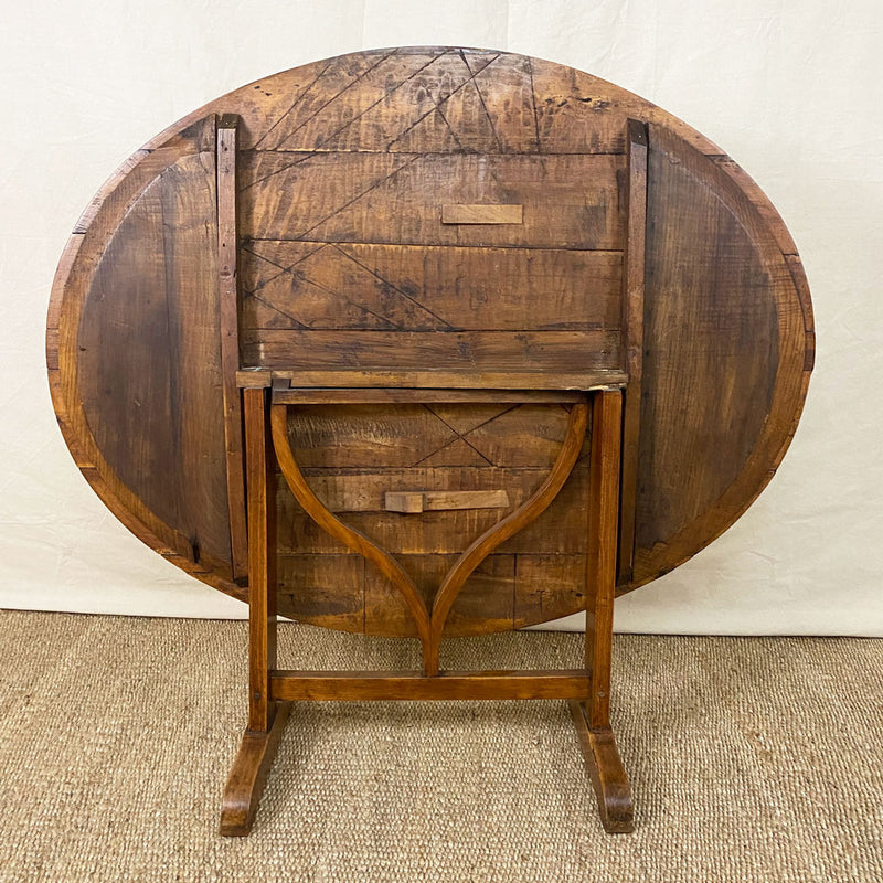 Antique French Cherry 19th Century Wine Tasting Table