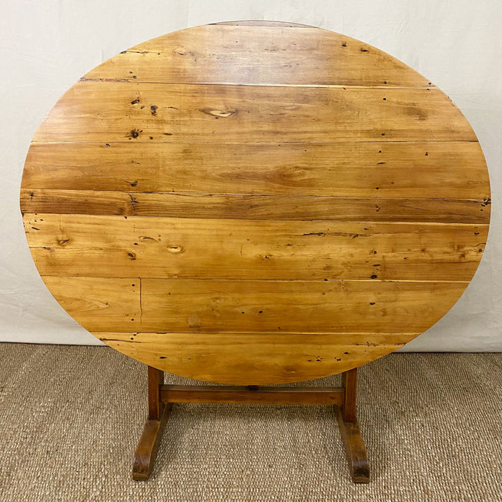 Antique French Cherry 19th Century Wine Tasting Table