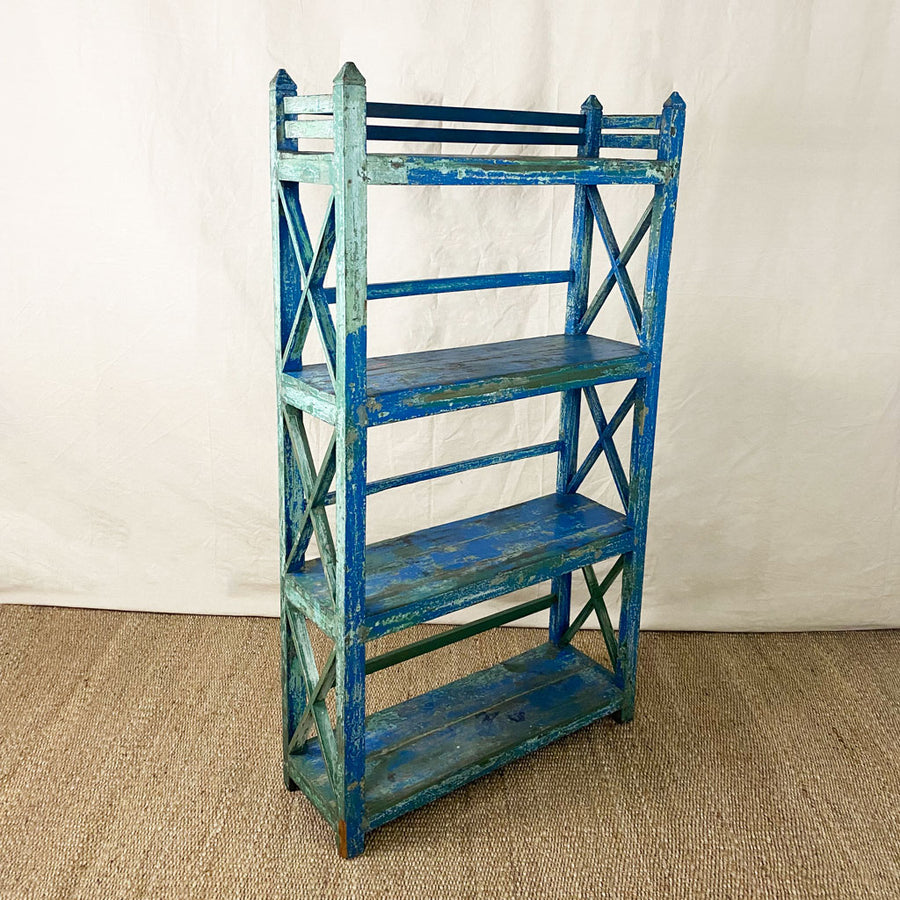 Vintage Primitive Painted Bookshelf