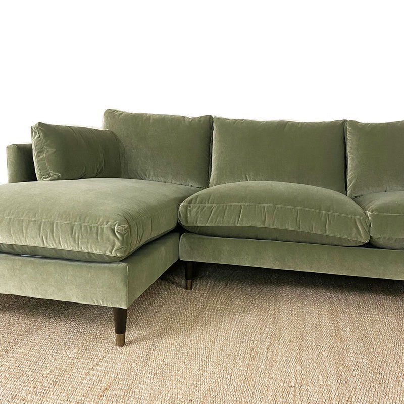 Hannah Sectional in Olive Green