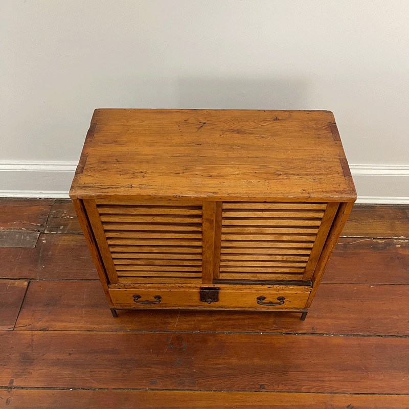 Antique 20th Century Japanese Tansu with Sliding Doors