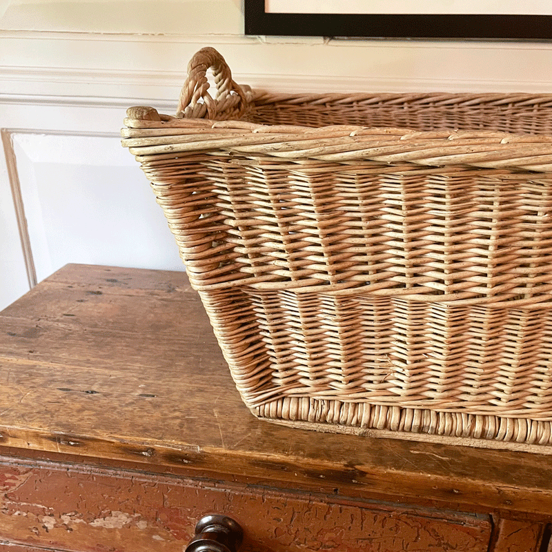 Vintage European Rectangular Basket  B