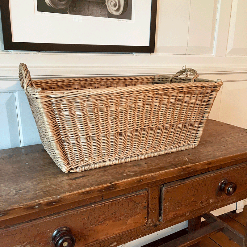Vintage European Rectangular Basket D