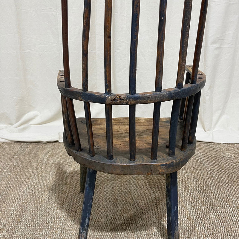 Antique British Vernacular Stick Windsor Chair With Original Paint C. 1820&