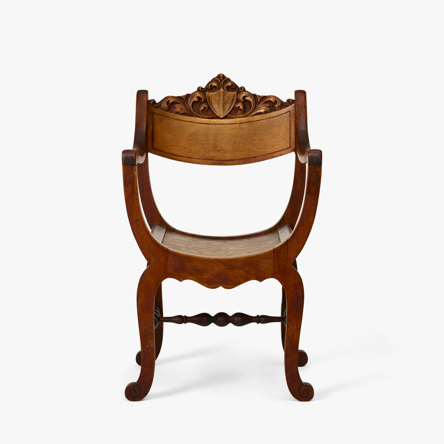 Vintage Shield Arm Chair Ca. 1900s