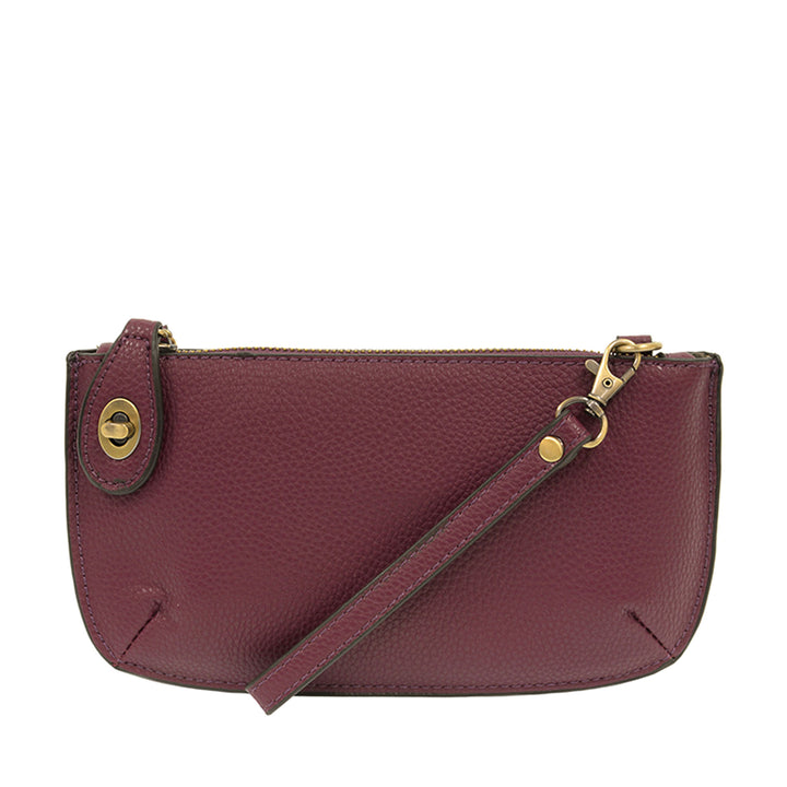 Plum Mini Crossbody Wristlet Clutch