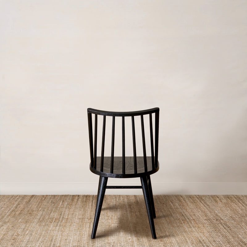 Lewis Oak Windsor Dining Chair in Black Oak