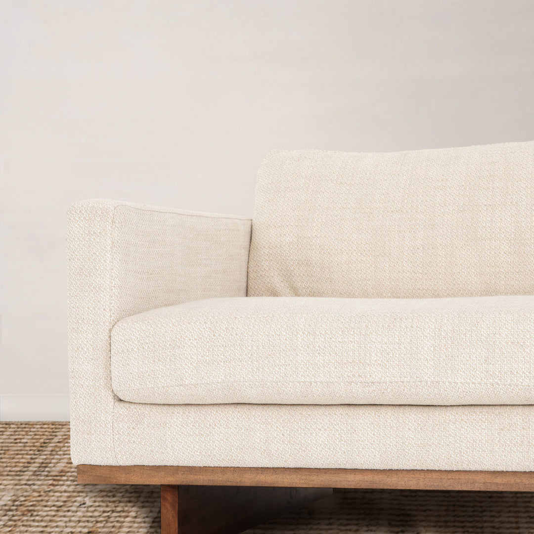 Edith Sofa Upholstered in Performance Fabric Irving Taupe (84")