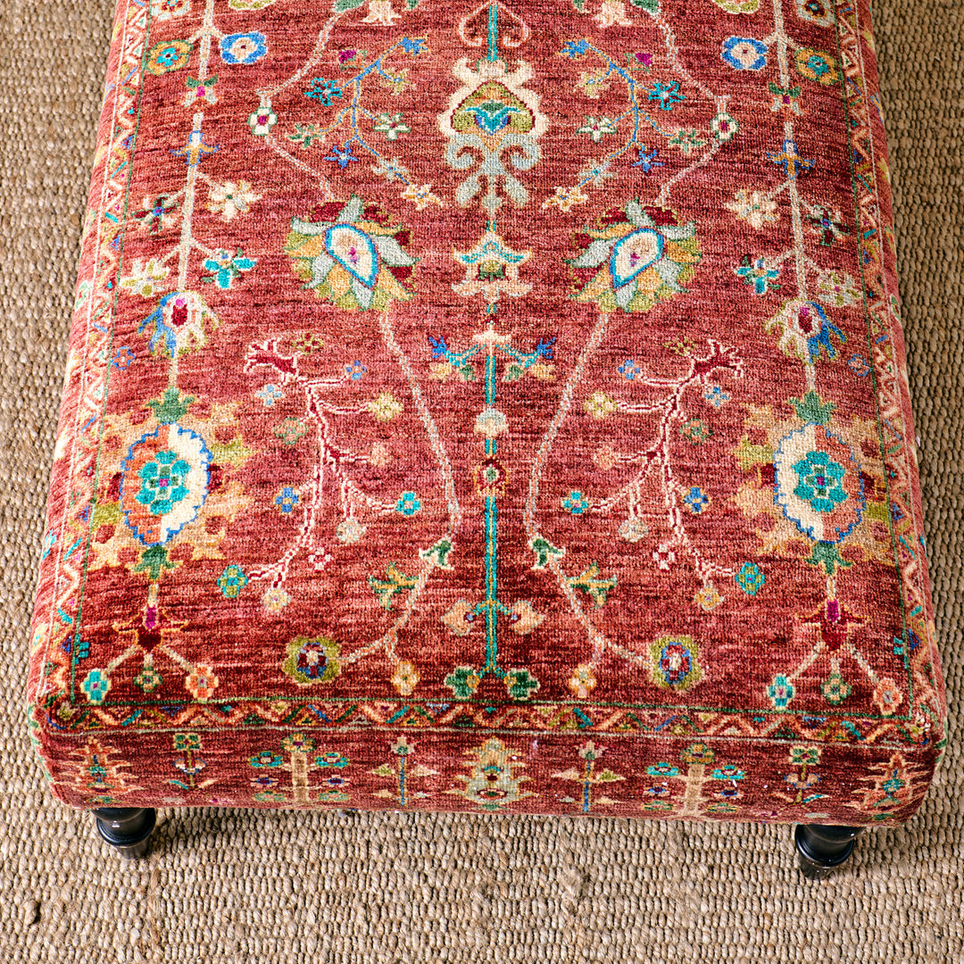 Vintage Afghan Ottoman 31x56 (0324-D)