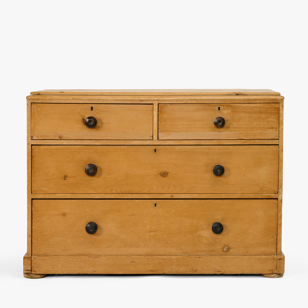 Antique English 19th Century Pine Chest