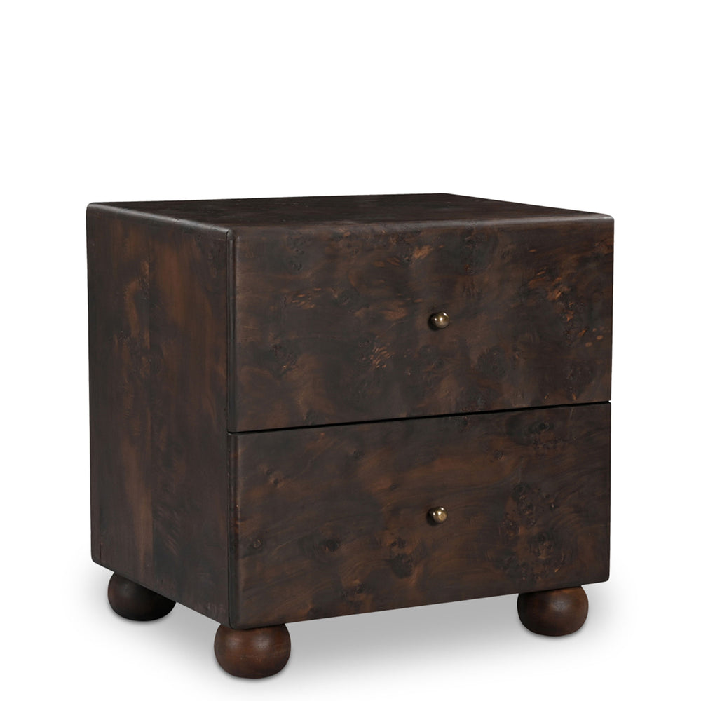 Yates Nightstand Burl Veneer