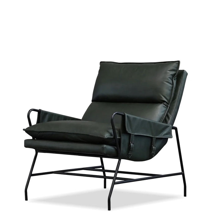 Marcus Lounge Chair In Green Moss Leather