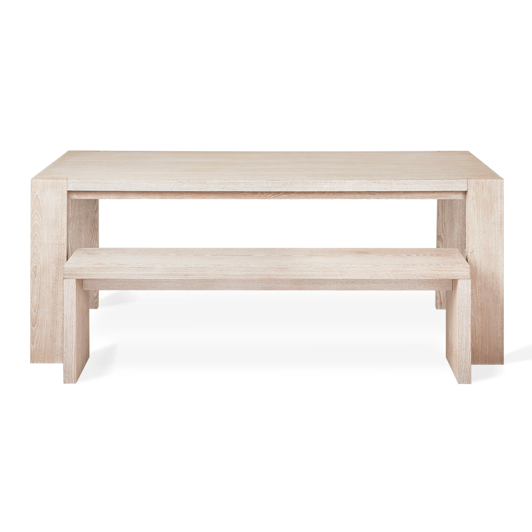 Plank Dining Table in White Wash Ash