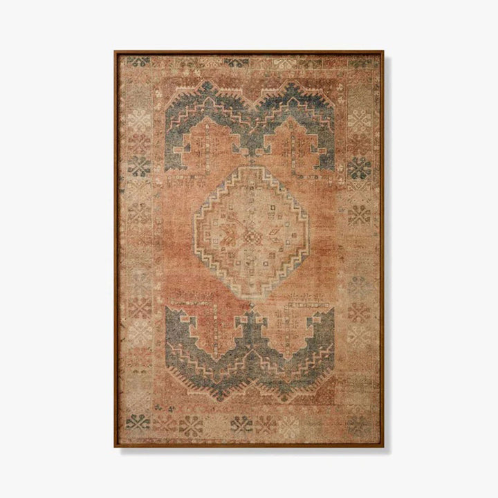 Genevieve Framed Wall Decor in Brown/Rust