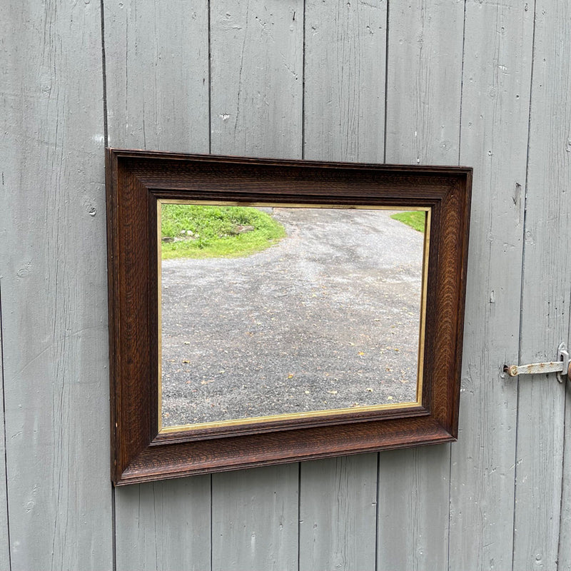 Vintage Quarter Sawn Oak Mirror