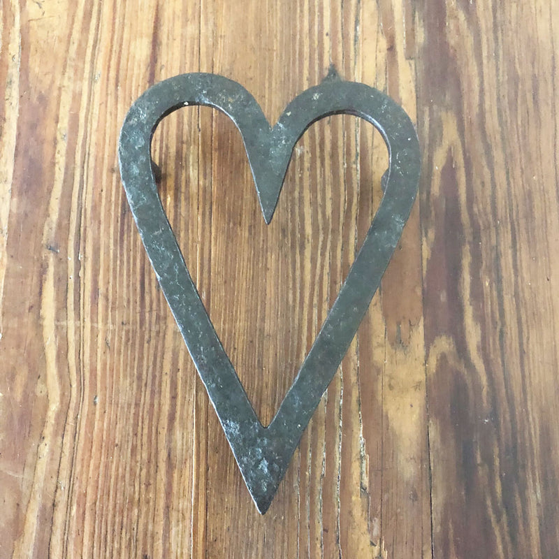 Late 18th Century American Wrought Iron Heart Shaped Trivet