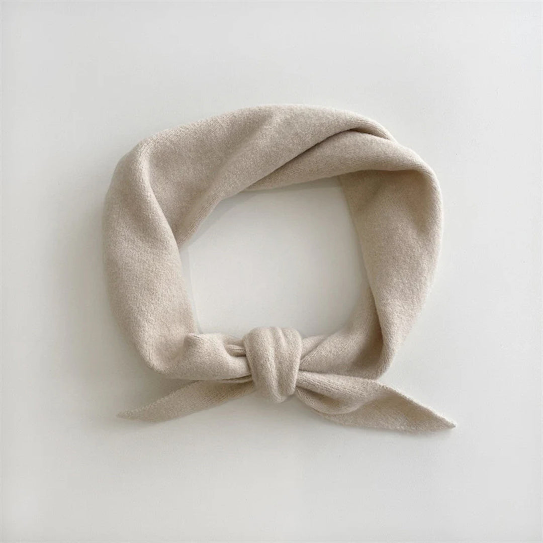 Fuzzy Wool Cravat Scarf - Oat