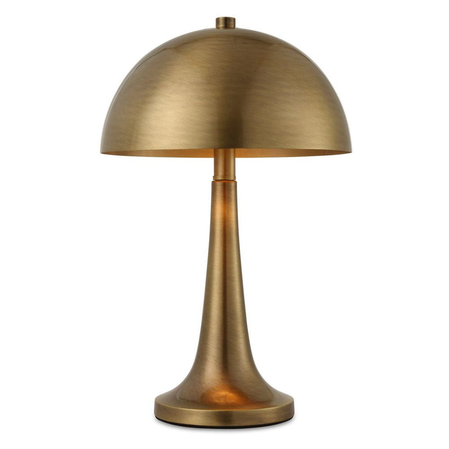 Bronze table lamp on a white background