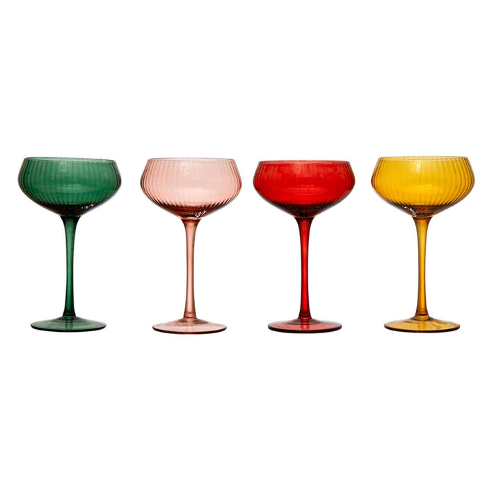 Stemmed Champagne/Coupe Glass in Various Colors