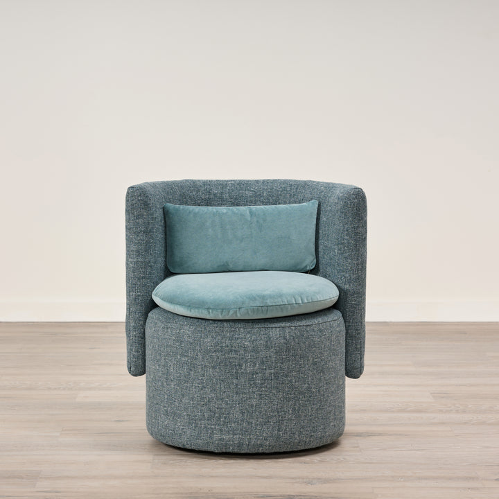 Buttercup Swivel Chair in Heavy Duty Washed Navy by Younger & Co