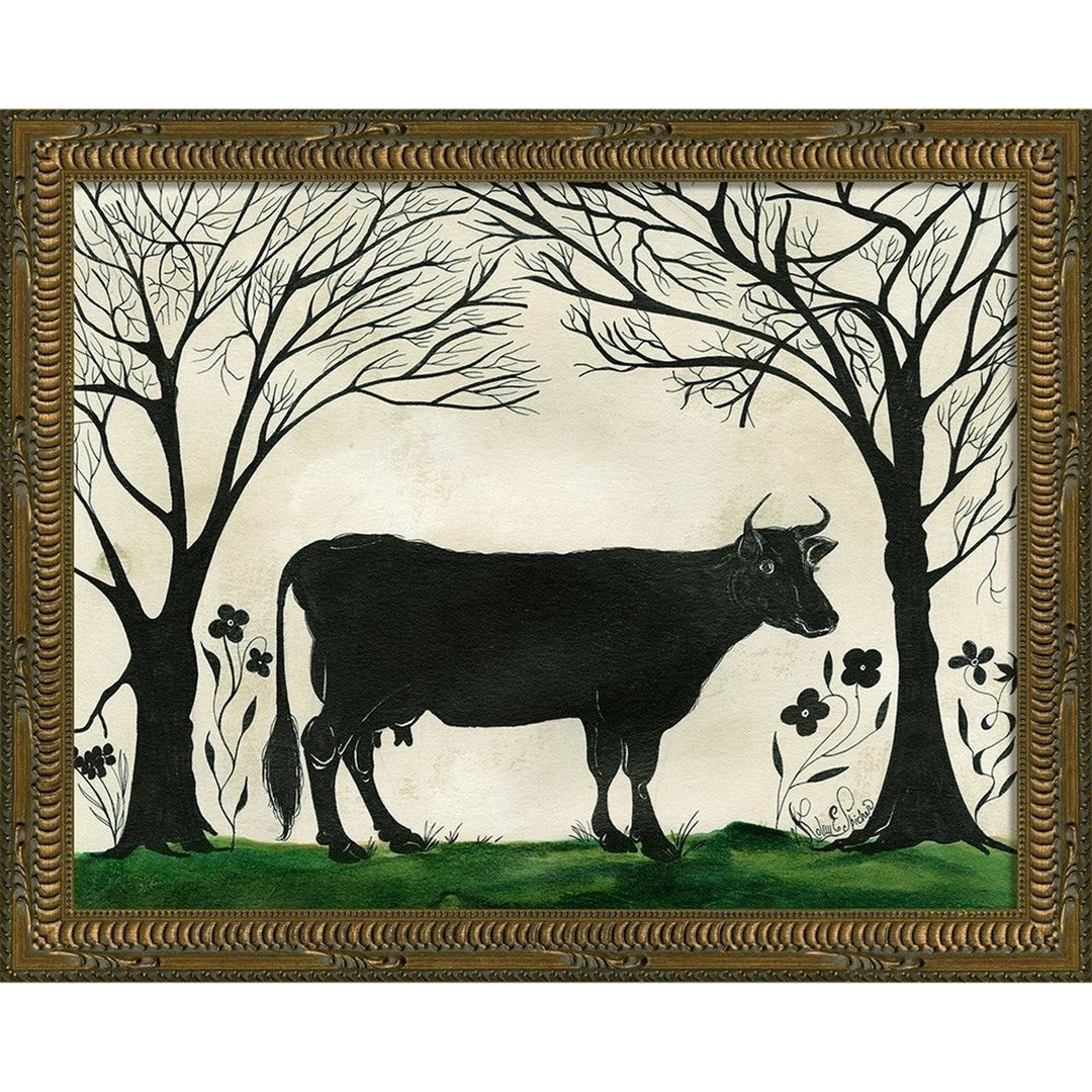 Animal Silhouette Cow Facing Right Small