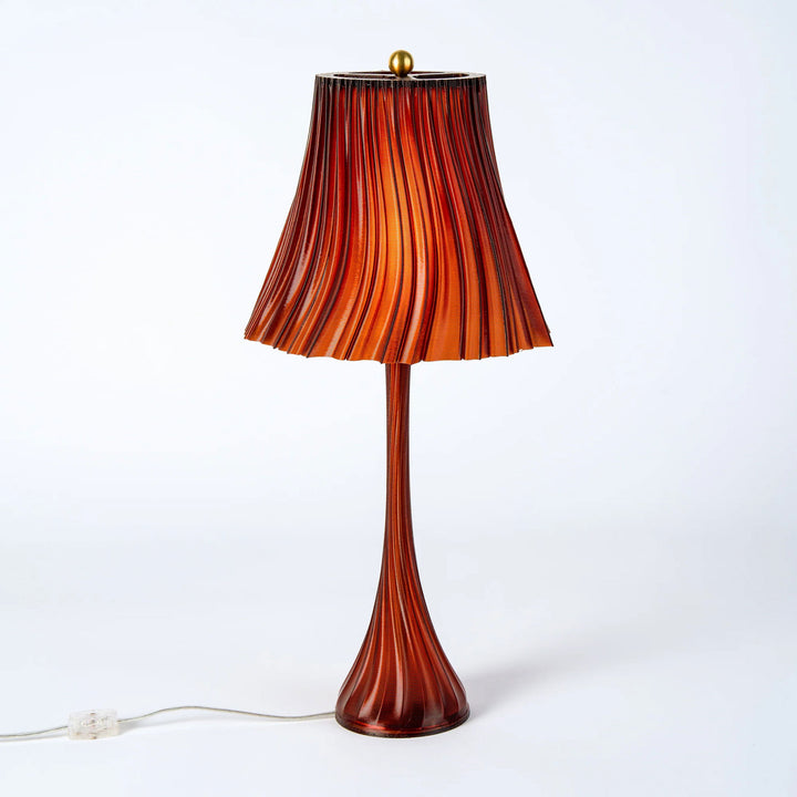 Pleated Lamp in Amber