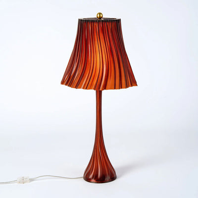 Pleated Lamp in Amber