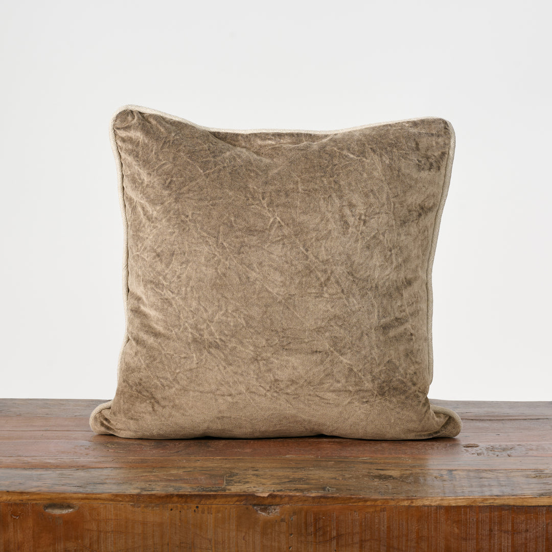 Heirloom Velvet Pillow in Desert (18x18)