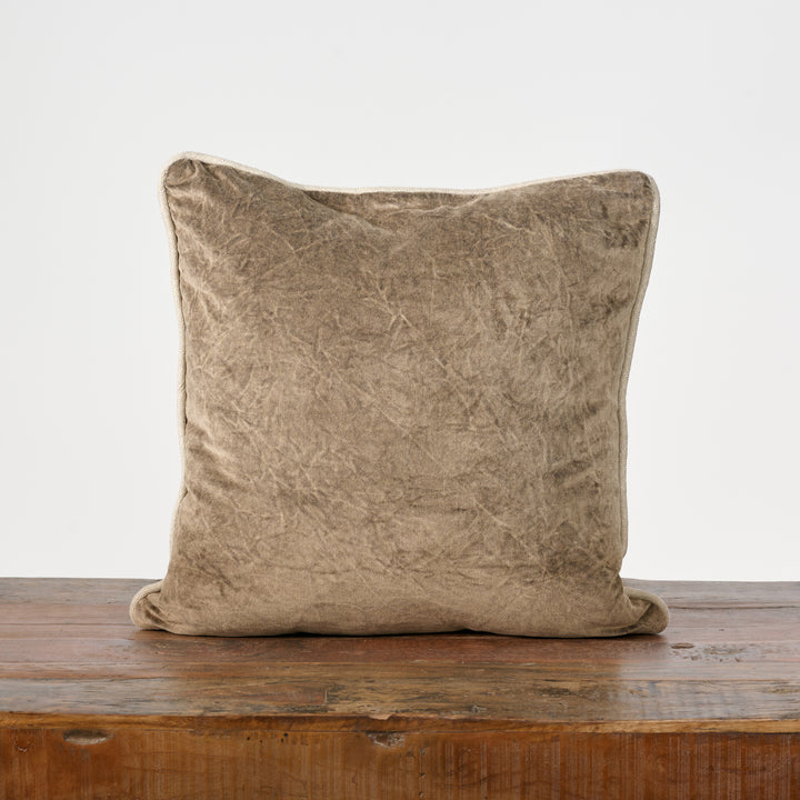 Heirloom Velvet Pillow in Desert (18x18)
