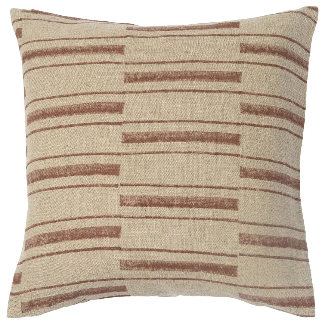 Beni Saffron Solid Linen Pillow w/ Inset 18x18