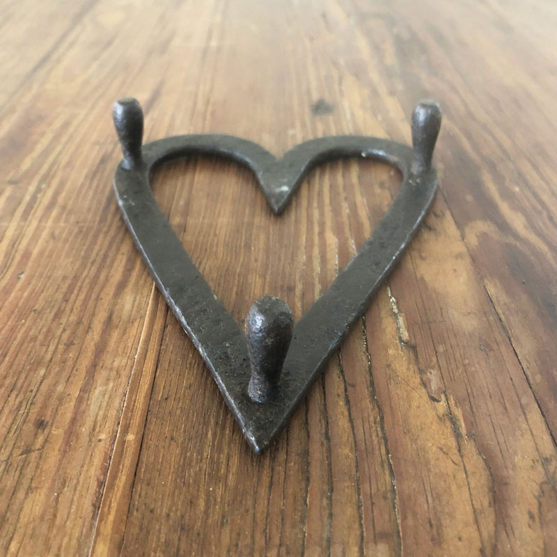 Late 18th Century American Wrought Iron Heart Shaped Trivet