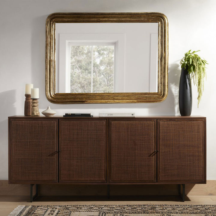 Vintage Inspired Louis Mirror in Antique Gold Leaf