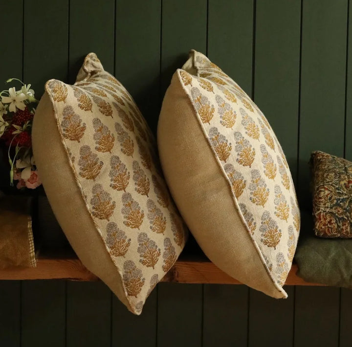 Marigold Mustard Pillow w/ Insert 22x22 Double Sided Print