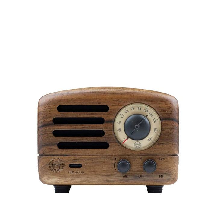 OTR Wood Retro Portable FM Bluetooth Radio