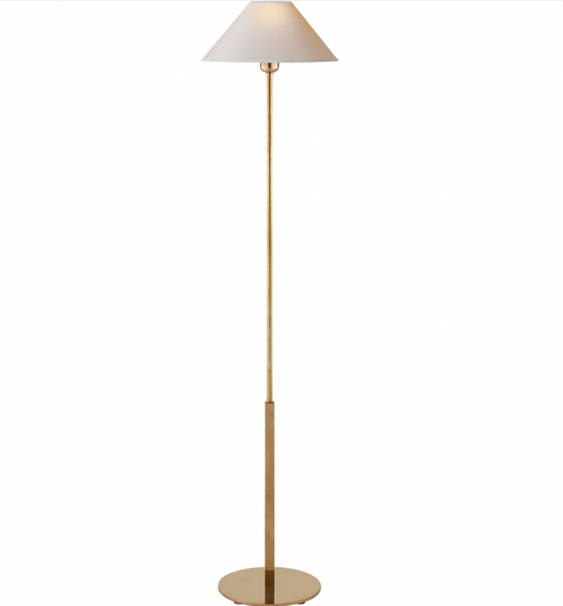 Hackney Floor Lamp in Antique Brass